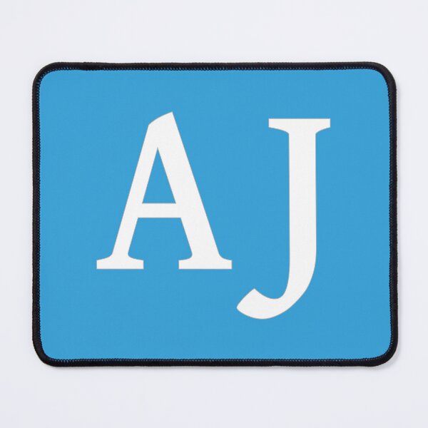 Item preview, AJ Initials Monogram Elegant White Letters designed and sold by Jeallan Designs.
