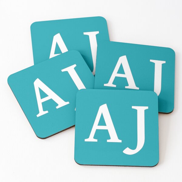 Item preview, AJ Initials Monogram Elegant White Letters designed and sold by Jeallan Designs.