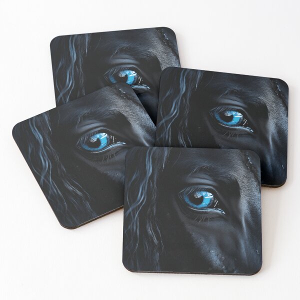 Item preview, close up print of black horse with blue eyes designed and sold by dcrc.