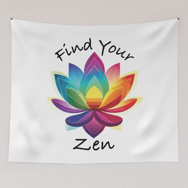 Item preview, Find Your Zen Colorful Lotus Flower Graphic designed and sold by dadp616.