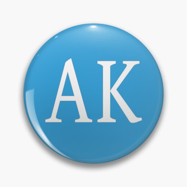 Item preview, AK Initials Monogram Elegant White Letters designed and sold by Jeallan Designs.