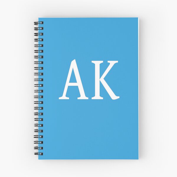 Item preview, AK Initials Monogram Elegant White Letters designed and sold by Jeallan Designs.