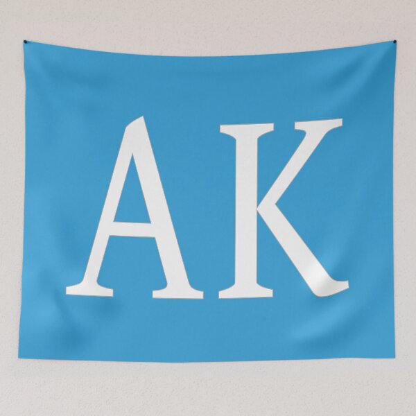 Item preview, AK Initials Monogram Elegant White Letters designed and sold by Jeallan Designs.