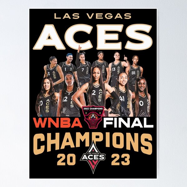 GasparArts Las Vegas Aces WNBA Back to Back Champions 2023 T-Shirt