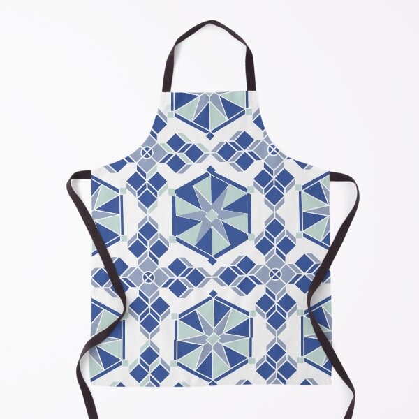 Item preview, seamless pattern with portuguese tiles. geometric element in the form of a snowflake on a colored background designed and sold by APHIDAT-TA.