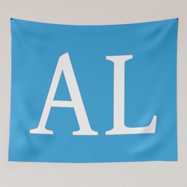 Item preview, AL Initials Monogram Elegant White Letters designed and sold by Jeallan Designs.