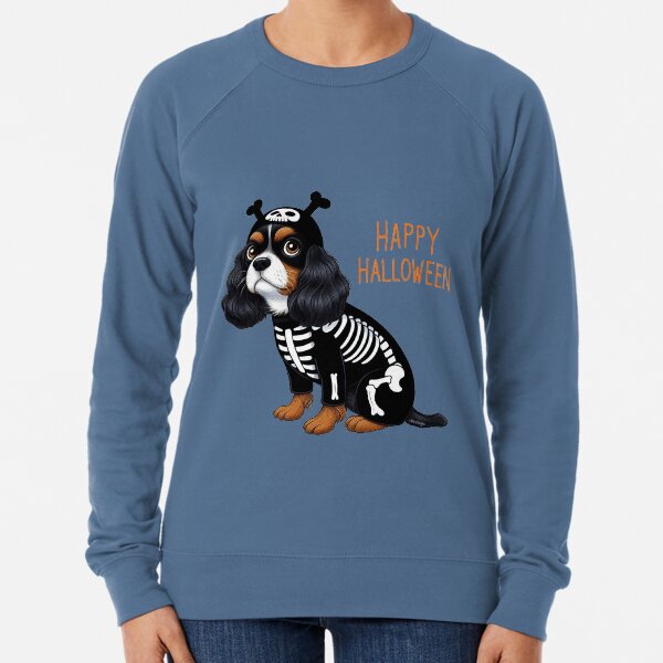 Vista previa del artículo con la obra «Feliz Halloween Rey Charles Cavalier Spaniel», diseñado y vendido por FunnehGacha.