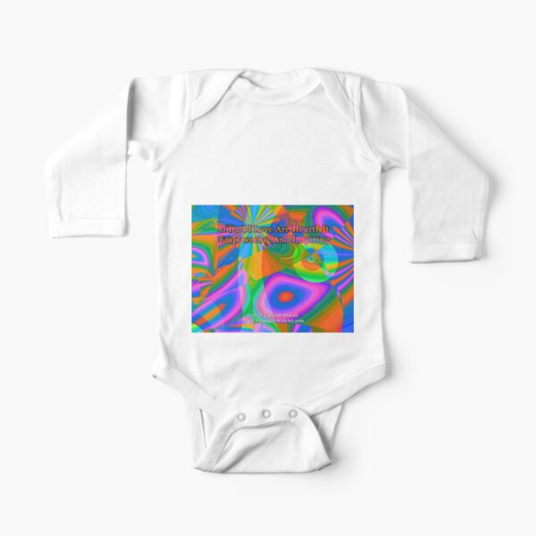 Gifts Of Love Are Heartfelt Long Sleeve Baby One-Piece