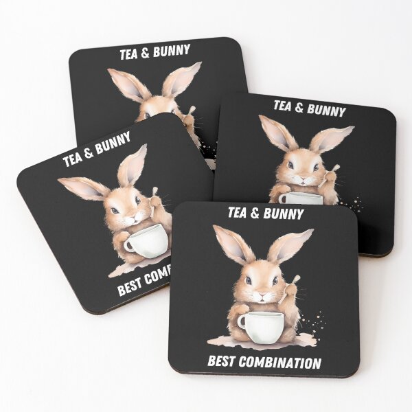 Item preview, bunny and tea - best combination designed and sold by in-leggings.