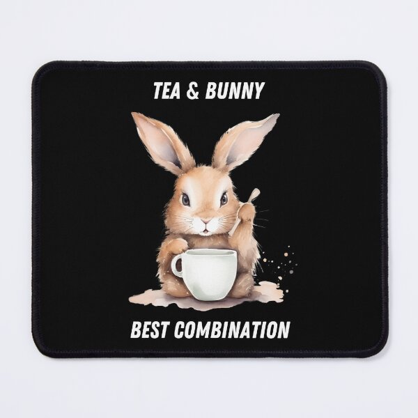 Item preview, bunny and tea - best combination designed and sold by in-leggings.