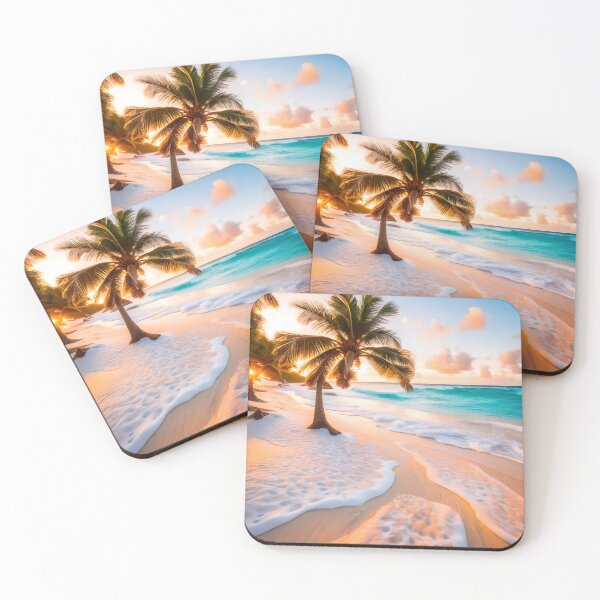 Item preview, Summer vibes with sandy beaches and palm trees designed and sold by Valdilana.