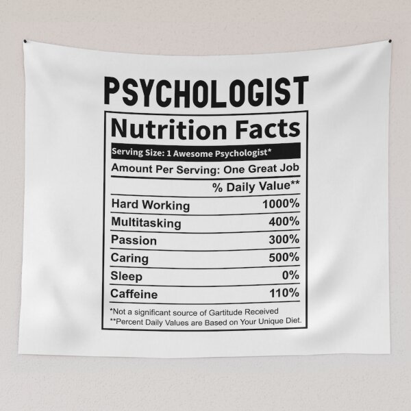Item preview, Psychologist - Nutrition facts designed and sold by BorczVisuals.