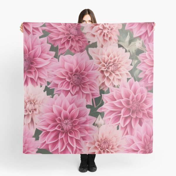 Item preview, Blush and hot pink dahlia pattern - all over flower design designed and sold by Edith Leyster.