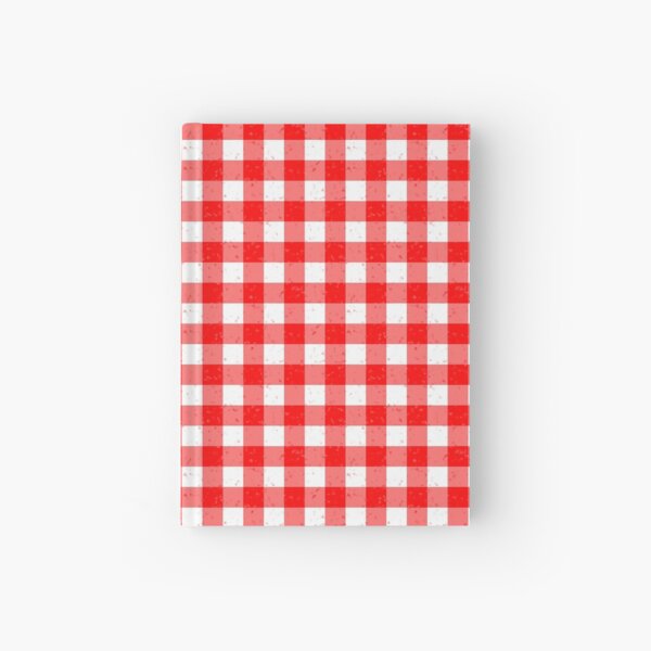Gingham Red and White Pattern Hardcover Journal