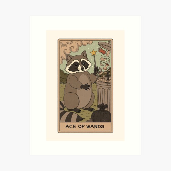 Item preview, Ace of Wands - Raccoons Tarot designed and sold by Thiago Corrêa.