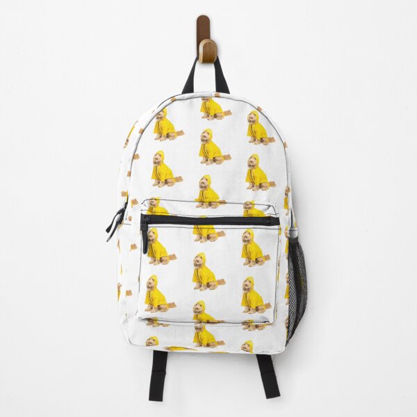 Item preview, Cockapoo en impermeable amarillo sobre un fondo blanco. designed and sold by bailey-cooper.