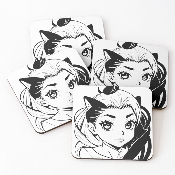 Item preview, Anime girl with cat ears on her head designed and sold by Lukasz Kobylka.