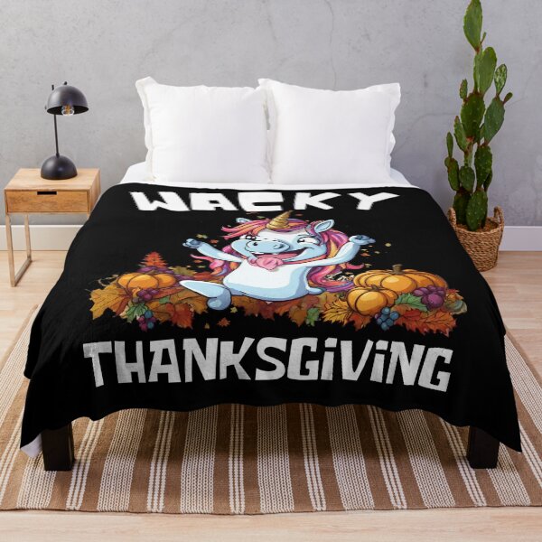 Item preview, Funny Wacky Thanksgiving Pumpkin Parade Crazy Beard Unicorn Black Friday Shopping Family Reunion Gathering  designed and sold by BunBuntheDog-.