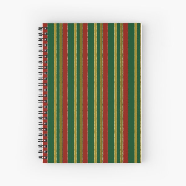 Copy of Copy of Festive Frosty Candy Cane Stripes Spiral Notebook
