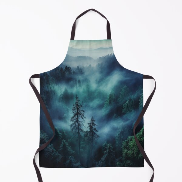 Item preview, Green light foggy pine forest dawn designed and sold by zand-n-zive.