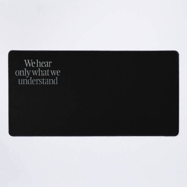 Item preview, We hear only what we understand. v.1 designed and sold by x1brett.