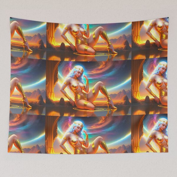 Item preview, GOD IS A WOMAN#1~Cosmic Sexy Goddess art~college greek fraternity sorority house party decor designed and sold by Spinning Plates 360.