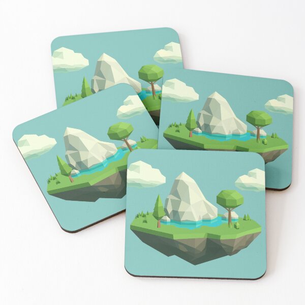 Item preview, Floating 3D low poly island designed and sold by Iko.