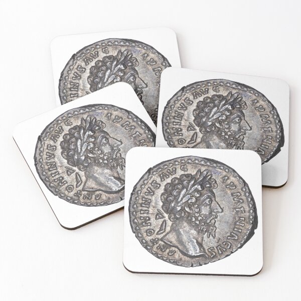 Item preview, Roman Emperor Marcus Aurelius denarius portrait, 164 AD designed and sold by OptimoPrincipi Roman Coins.