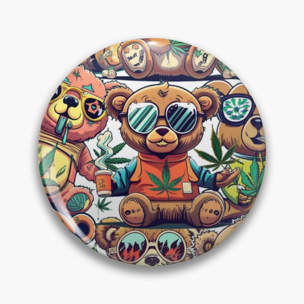 Item preview, Bunch Of Teddy Bear Roosevelt Bearbie Stoner Cute Funny Colorful  designed and sold by ShopSunday.
