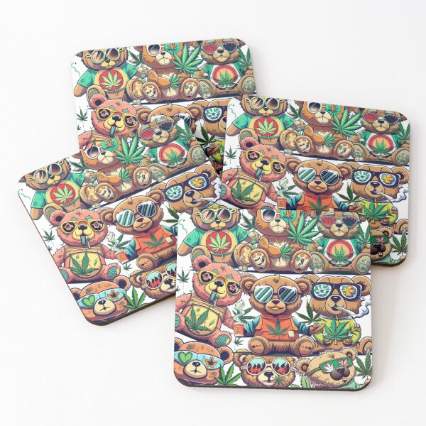 Item preview, Bunch Of Teddy Bear Roosevelt Bearbie Stoner Cute Funny Colorful  designed and sold by ShopSunday.