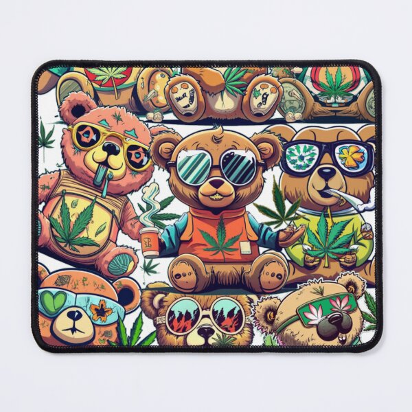Item preview, Bunch Of Teddy Bear Roosevelt Bearbie Stoner Cute Funny Colorful designed and sold by ShopSunday.