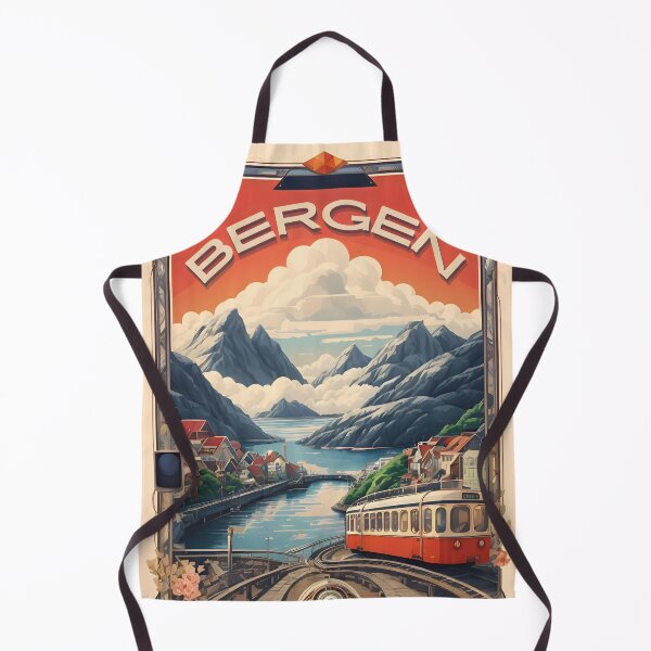 Item preview, Vintage Bergen Poster: Captivating Norwegian Beauty designed and sold by Ceemko's Vintage Corner.
