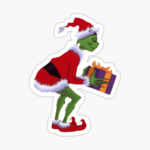 Grinch you're A Mean One Holiday Glossy Waterproof Vinyl Sticker