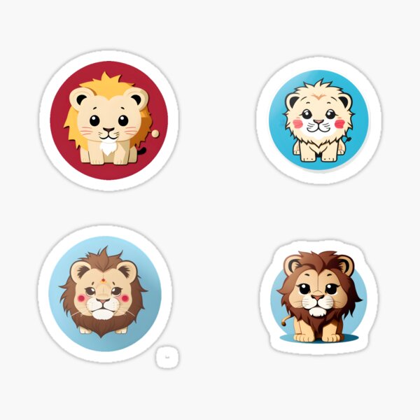Cute Lion Stickers Sticker
