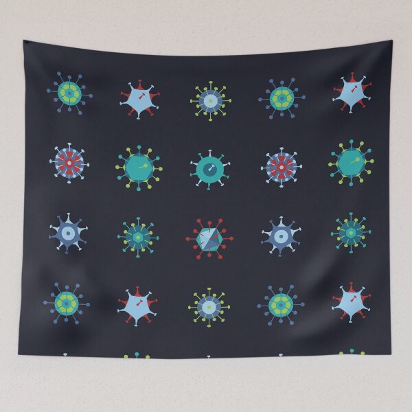 Item preview, molecule virus icons pattern set designed and sold by indiVisibl.