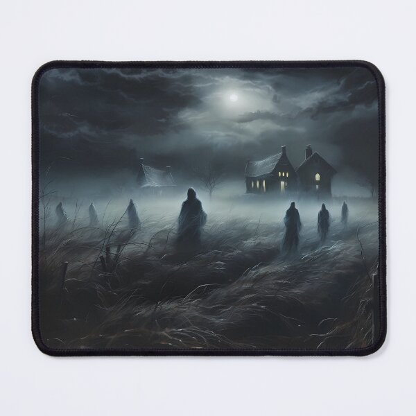 Item preview, Ghosts and zombies in the fog creepy horror scense designed and sold by Baba Yaga's Cards.