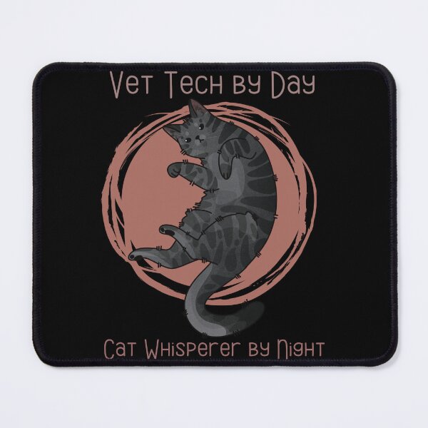 Item preview, Vet Tech By Day, Cat Whisperer By Night - Smokey Cat designed and sold by FelineEmporium.