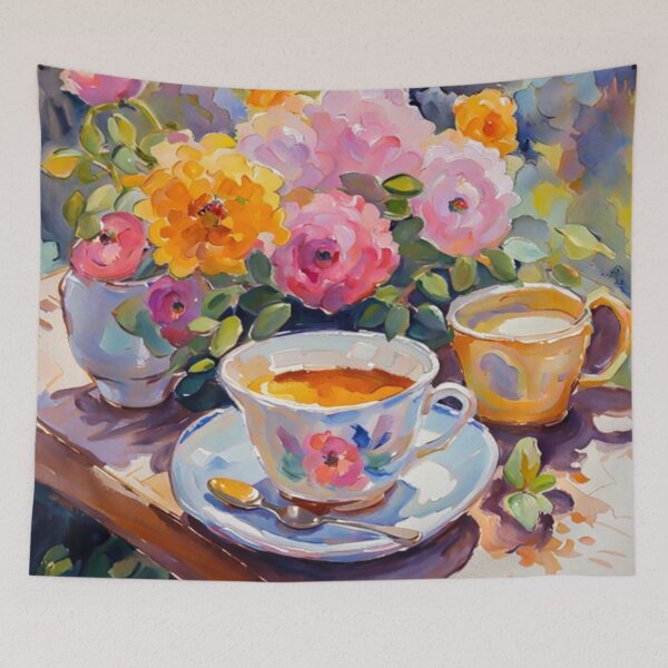 Item preview, Tea Time at the Garden in Loose Watercolor Painting designed and sold by MyArt23.