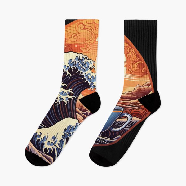 Item preview, The Great Coffee Wave Off Kanagawa designed and sold by zand-n-zive.