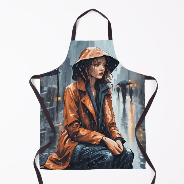 Item preview, Woman the city street sitting,raining designed and sold by simaso.