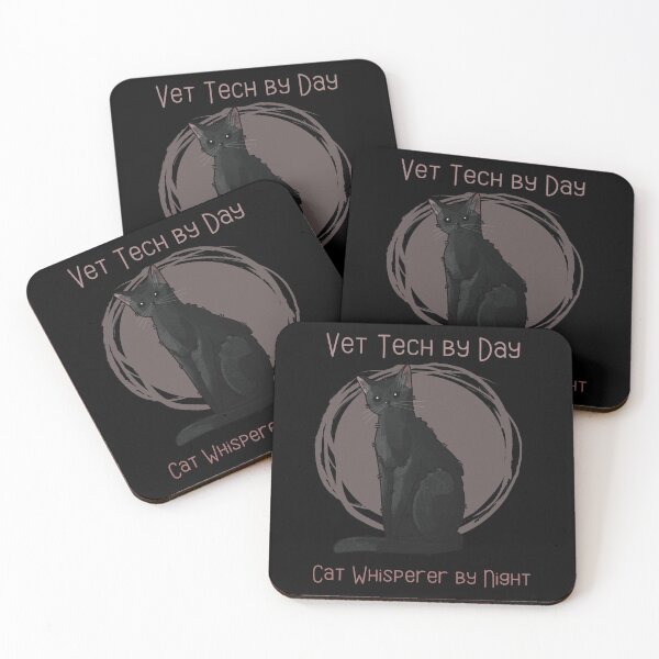Item preview, Vet Tech By Day, Cat Whisperer By Night - Black Cat designed and sold by FelineEmporium.