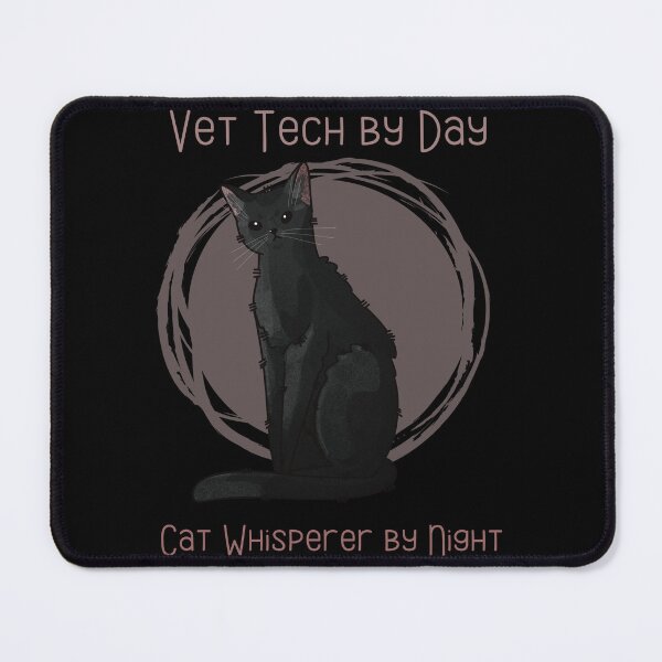 Item preview, Vet Tech By Day, Cat Whisperer By Night - Black Cat designed and sold by FelineEmporium.