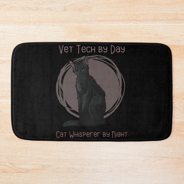Item preview, Vet Tech By Day, Cat Whisperer By Night - Black Cat designed and sold by FelineEmporium.