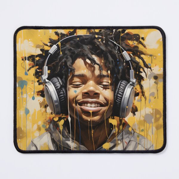 Item preview, Lost in Music Headphones Boy designed and sold by inkArtistryfine.