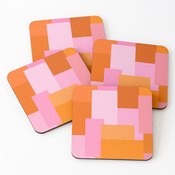 Item preview, Pink and Orange Abstract Geometric designed and sold by OneThreeSix.