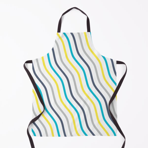 Item preview, Blue Sunny Yellow Gray Wavy Lines Curves Stripes Sinusoid Diagonal Summer Ocean Sea Beach Vacations Sand Pattern designed and sold by PenguinForests.