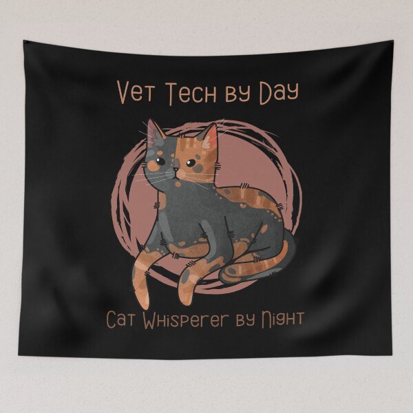 Item preview, Vet Tech By Day, Cat Whisperer By Night - Tortie Cat designed and sold by FelineEmporium.