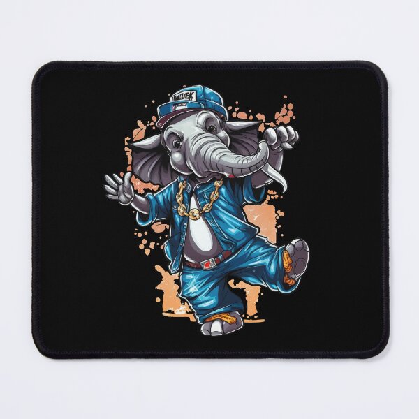 Item preview, Elephant breakdancing - he cuts a good figure designed and sold by WallGemsArt.
