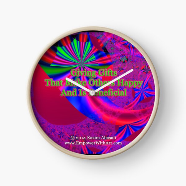Giving Gifts That Make Others Happy And Is Beneficial Clock