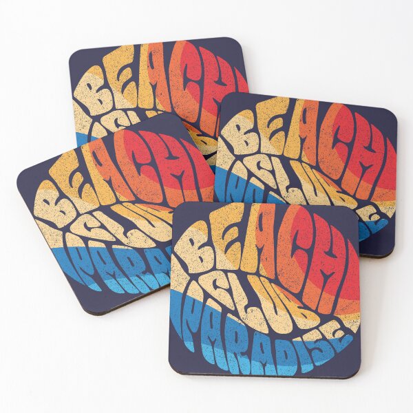 Item preview, Retro Beach Club Paradise Typography  designed and sold by srissdesigns.